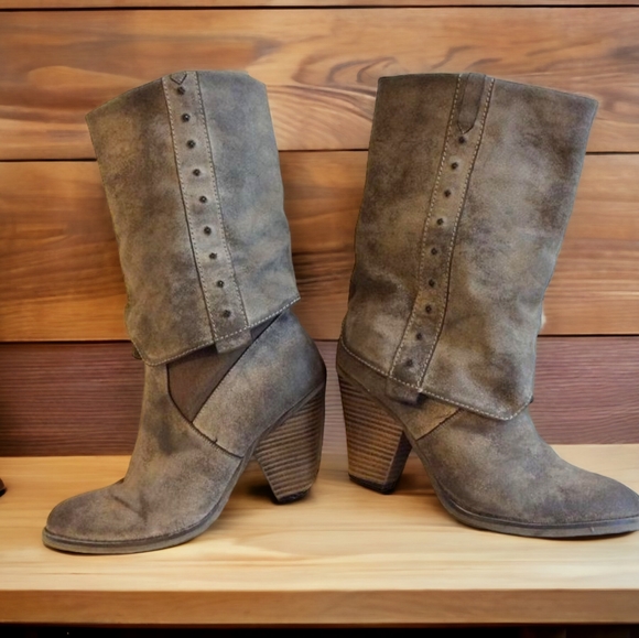 Mia Women's Brown Faux Leather Jeri Harness Boots Size 8.5 - Picture 1 of 16